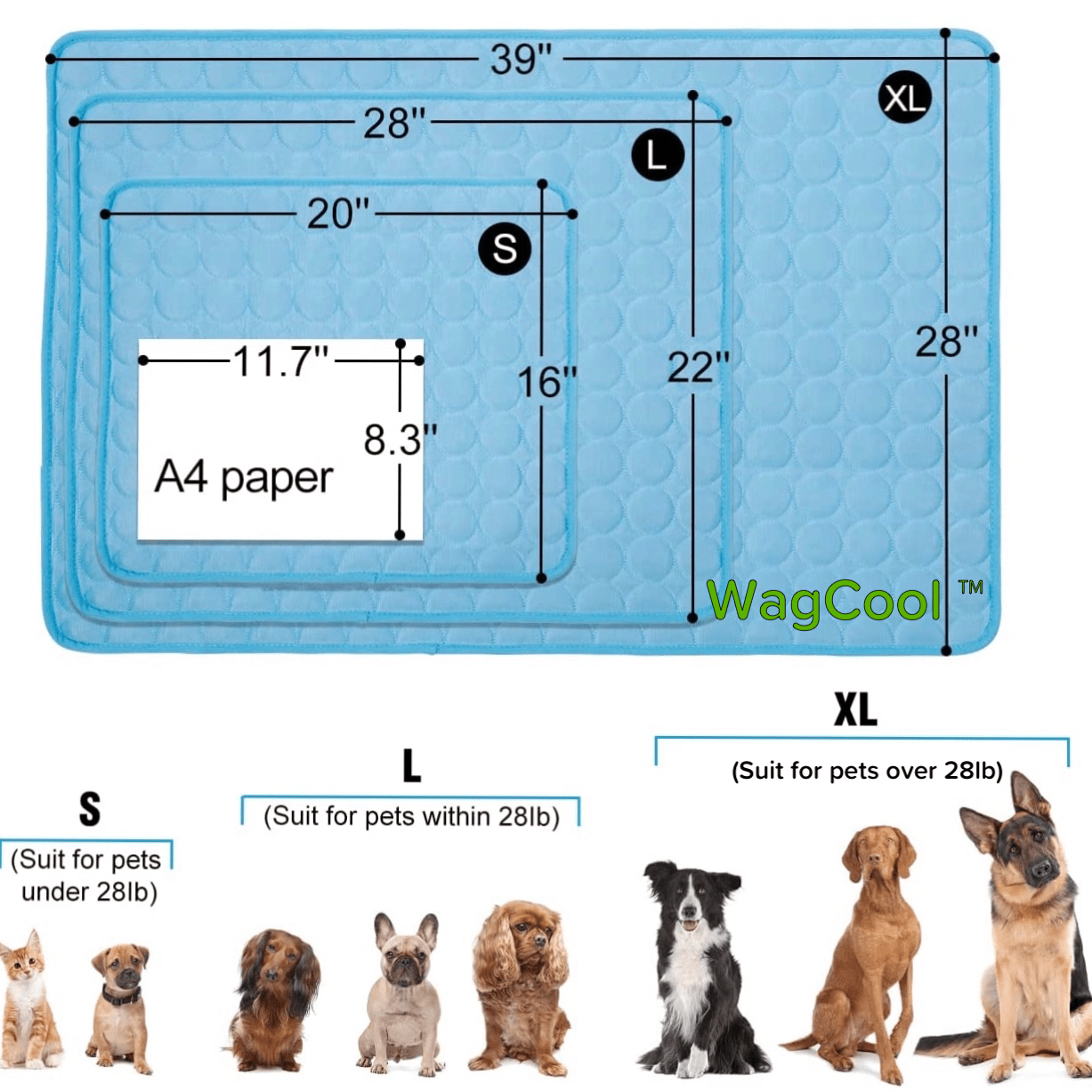 Cooling Mat for Dogs and Cats – Comfortable Self-Cooling Mat for Pets