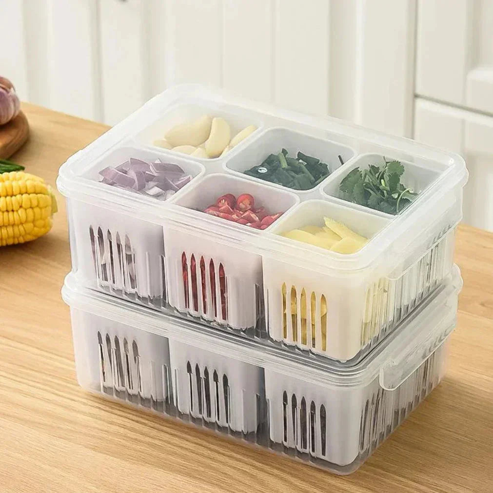 Praktischer Kühlschrank-Organizer | Feuchtigkeitsabweisende Box mit Einsätzen
