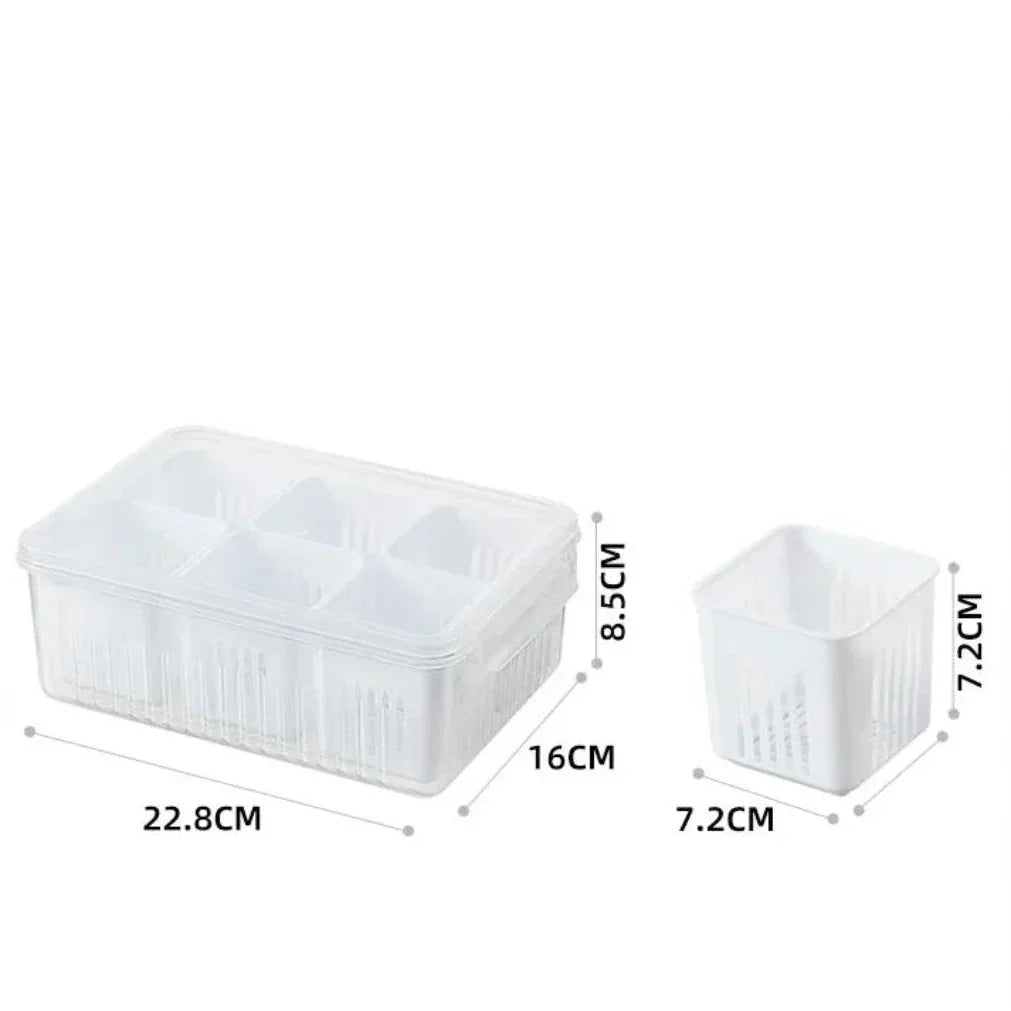 Praktischer Kühlschrank-Organizer | Feuchtigkeitsabweisende Box mit Einsätzen