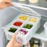 Praktischer Kühlschrank-Organizer | Feuchtigkeitsabweisende Box mit Einsätzen
