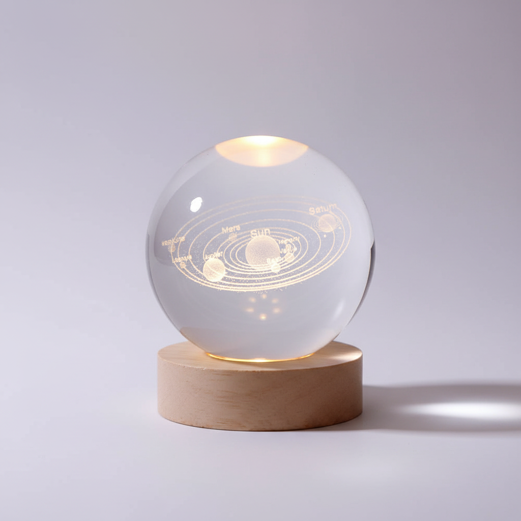 Galaktische Tischleuchte – Stilvolle Lampe mit Planeten-Design