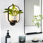 Wall Light for Plants with Glass Planter | Warm Light | Decorative Wall Accent