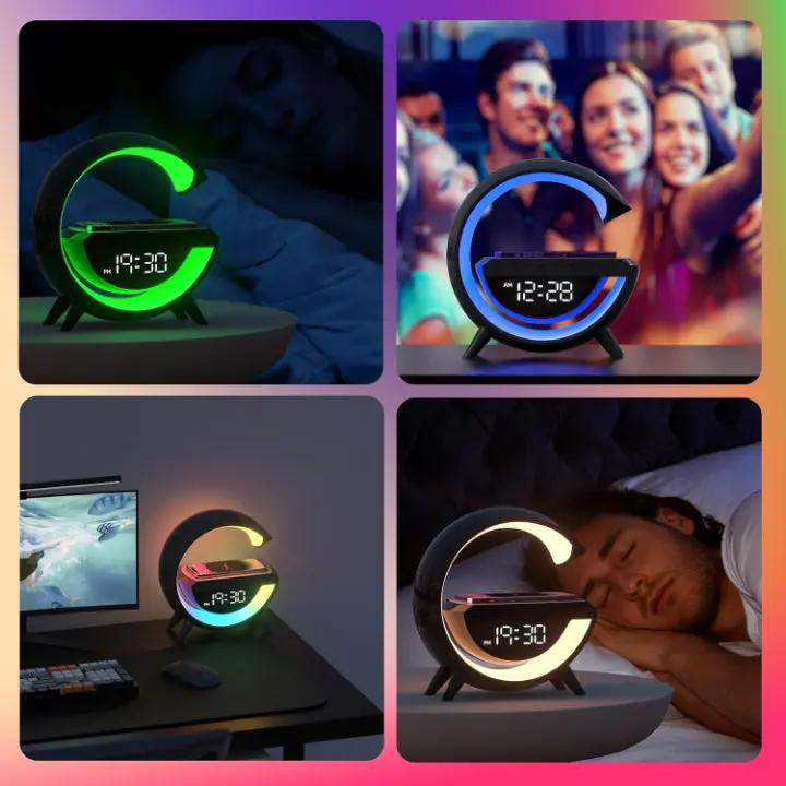 Smart LED Alarm Clock Lamp with Speaker and Wireless Charger