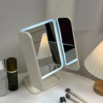 Foldable LED Cosmetic Mirror with Triple Lighting