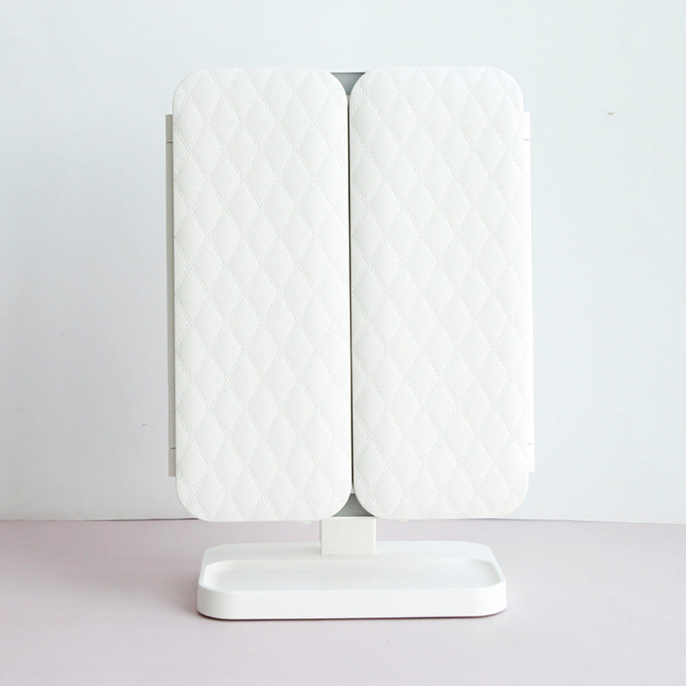 Foldable LED Cosmetic Mirror with Triple Lighting