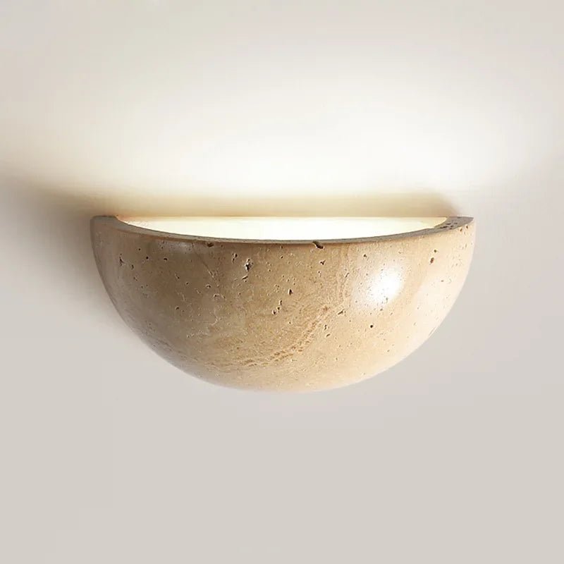 Elegant LED Wall Lamp Made of Travertine for Your Home