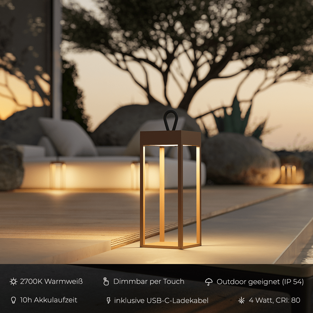 Dimmbare LED-Lampe für Innen und Außen – Modern & Flexibel