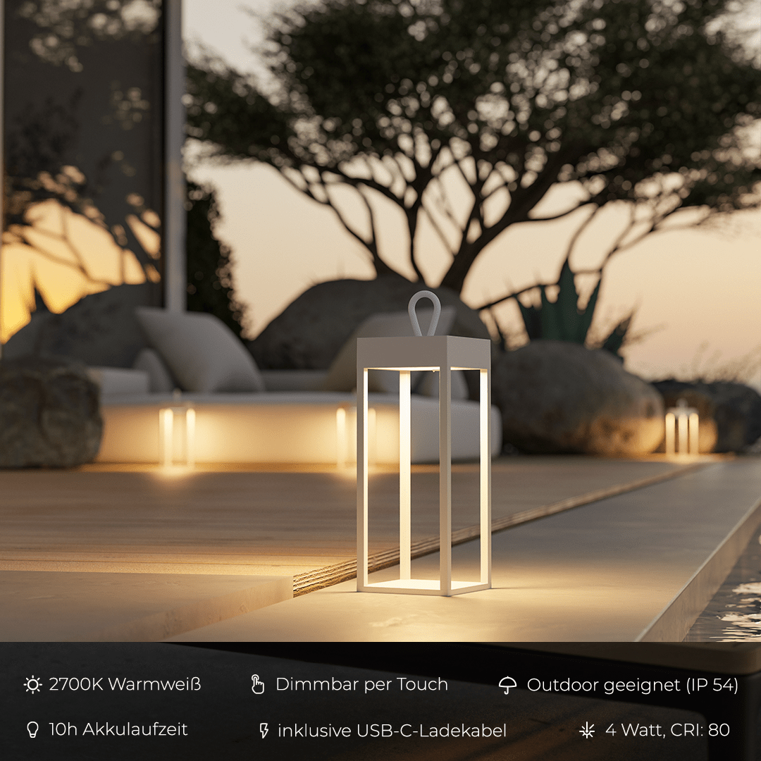 Dimmbare LED-Lampe für Innen und Außen – Modern & Flexibel