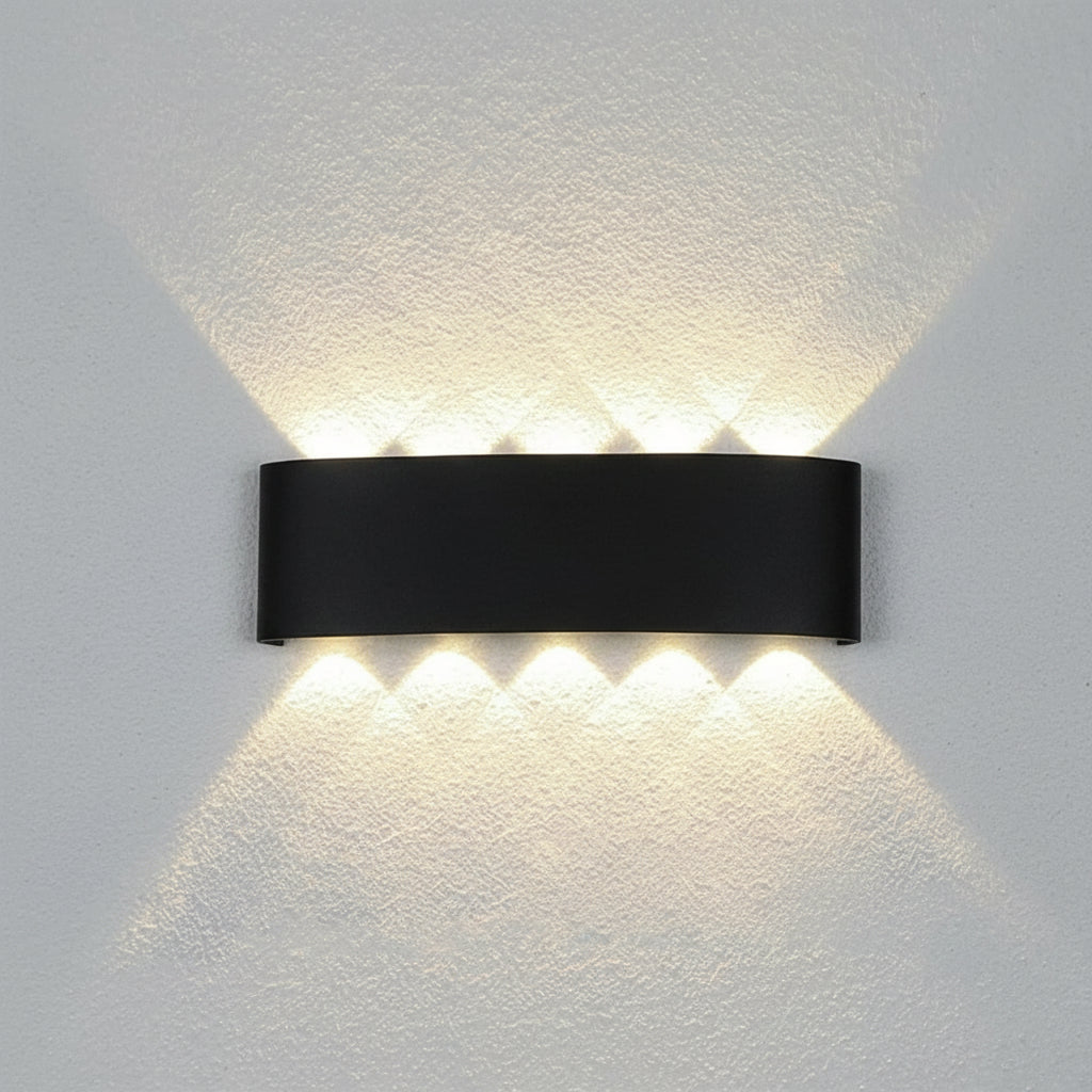 Modern LED Wall Light in Aluminum for Indoor and Outdoor