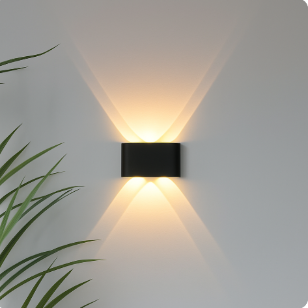 Modern LED Wall Light in Aluminum for Indoor and Outdoor