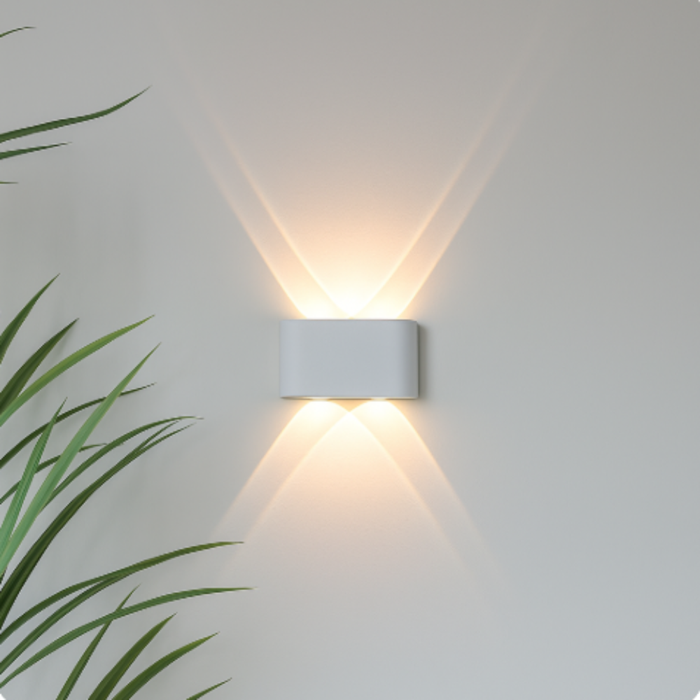 Modern LED Wall Light in Aluminum for Indoor and Outdoor