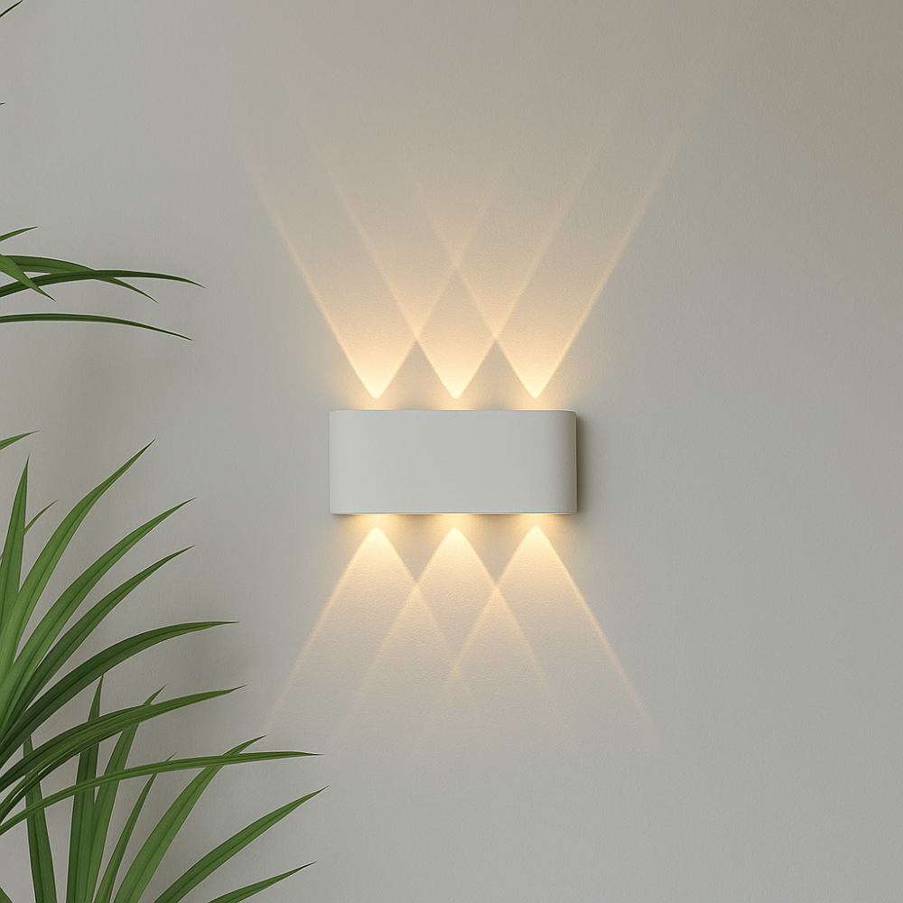 Modern LED Wall Light in Aluminum for Indoor and Outdoor
