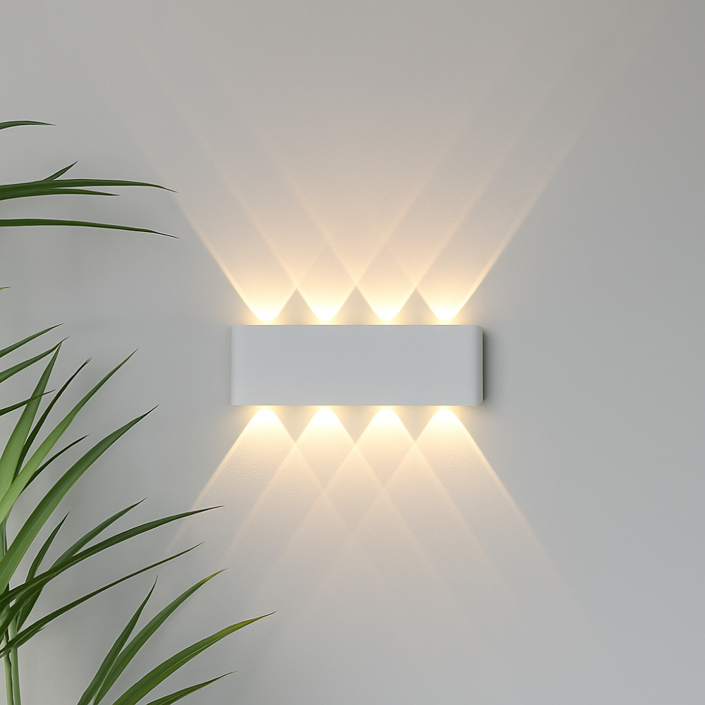 Modern LED Wall Light in Aluminum for Indoor and Outdoor