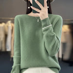 Elegant Cashmere Sweater for Women – Crew Neck and Warm