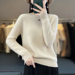 Elegant Cashmere Sweater for Women – Crew Neck and Warm