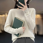 Elegant Cashmere Sweater for Women – Crew Neck and Warm