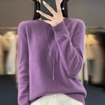 Elegant Cashmere Sweater for Women – Crew Neck and Warm