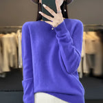 Elegant Cashmere Sweater for Women – Crew Neck and Warm