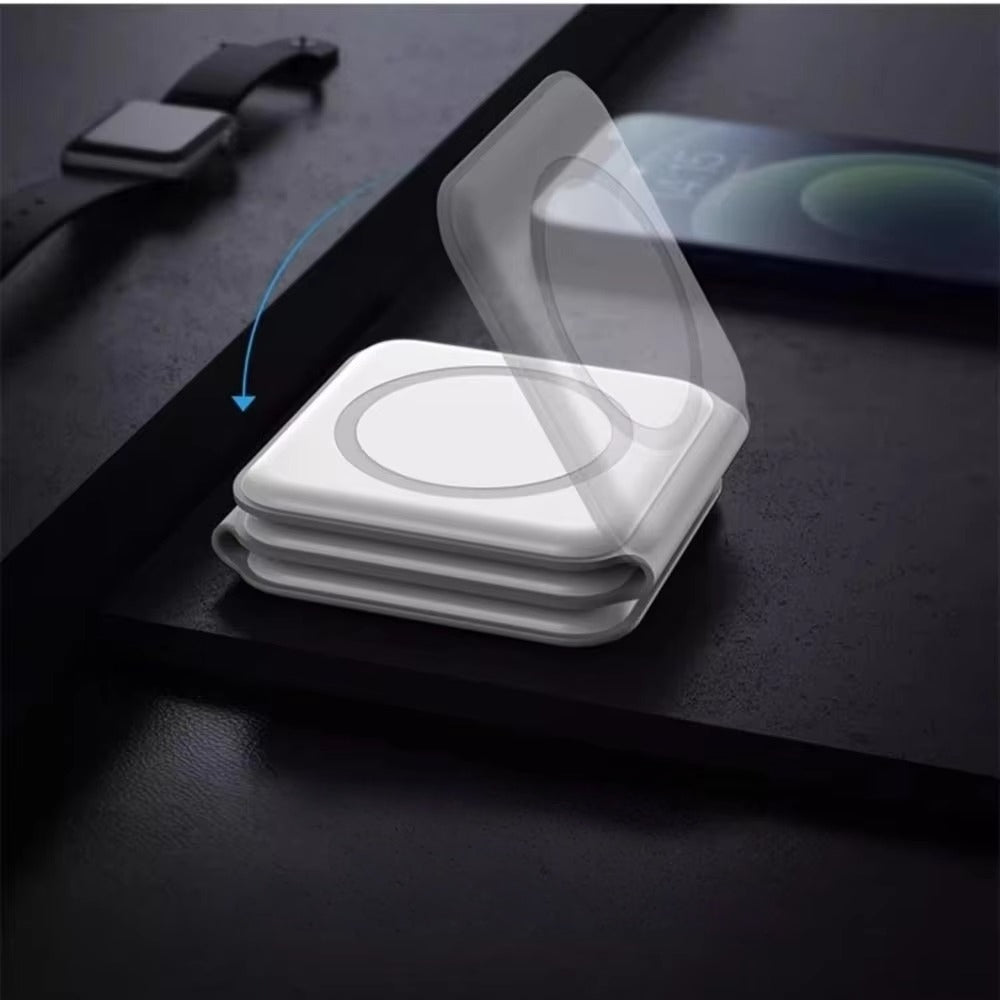 Compact Wireless Charging Station for Multiple Devices – Ideal for Travel