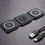 Compact Wireless Charging Station for Multiple Devices – Ideal for Travel