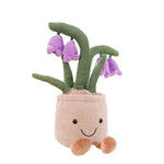 Plush toy with cheerful floral design