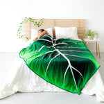 Blattförmige Fleece-Decke mit Doppelter Sherpa-Schicht – Kuschelig und Warm