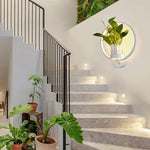 Wall light with LED and integrated glass vase – Round & Oval