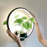 Wall light with LED and integrated glass vase – Round & Oval