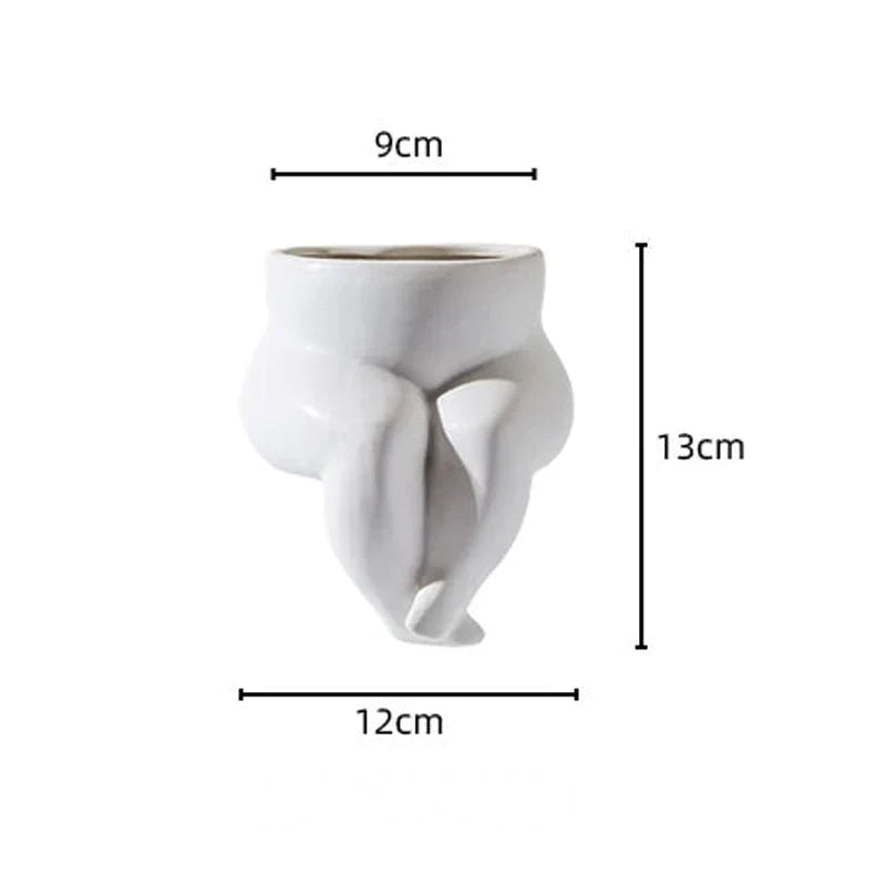 Elegant ceramic vase with unique leg design