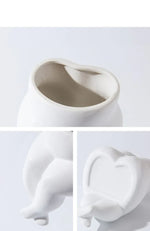 Elegant ceramic vase with unique leg design