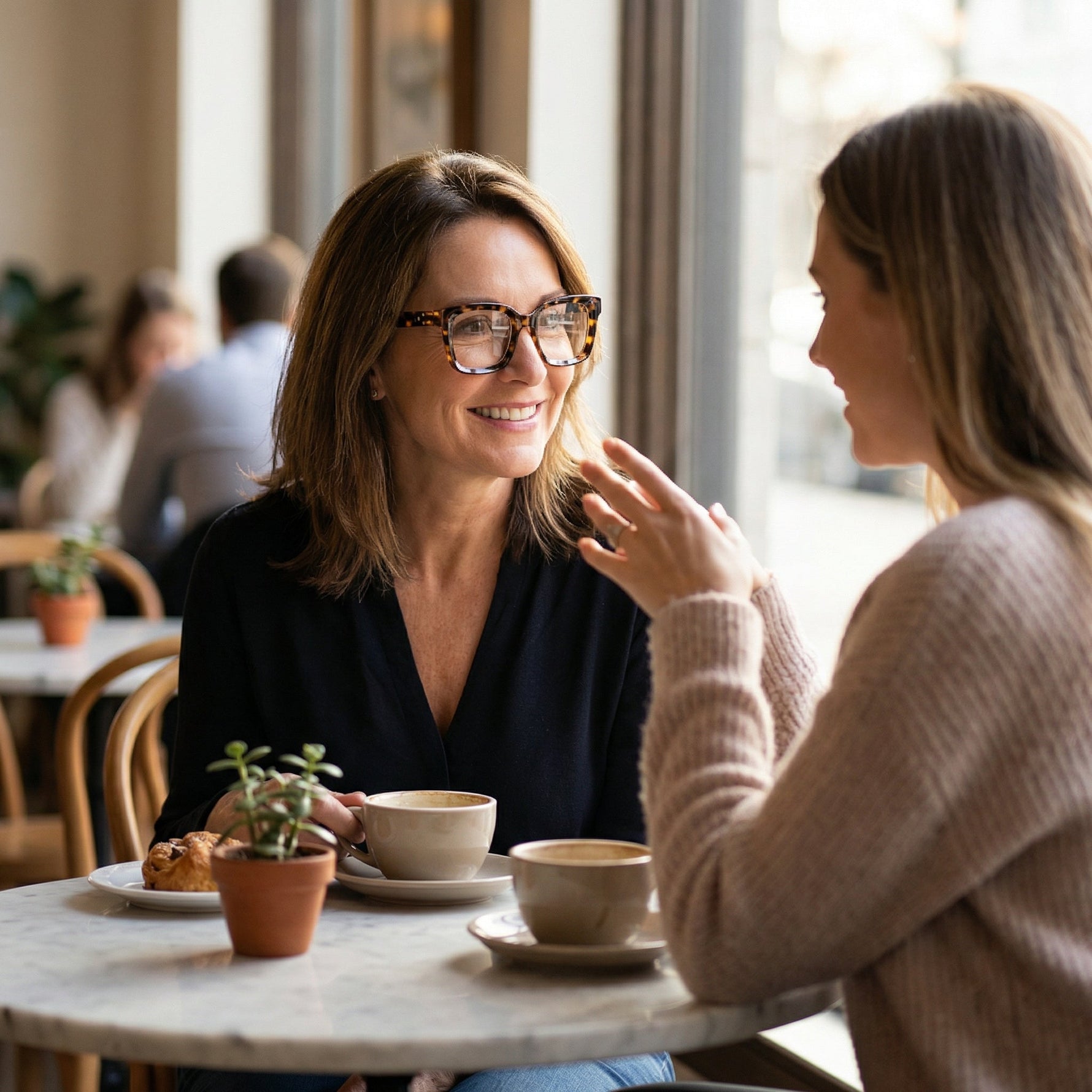 Entspannte Lesehilfe | Klare Gläser | Übergroße Brille | OptiRelax