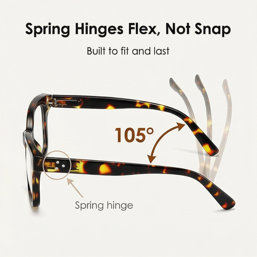 Entspannte Lesehilfe | Klare Gläser | Übergroße Brille | OptiRelax