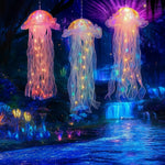 Shimmering jellyfish lamp for an atmospheric ambiance