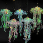 Shimmering jellyfish lamp for an atmospheric ambiance