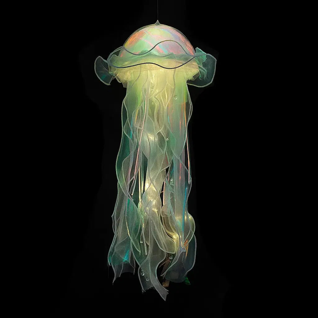 Shimmering jellyfish lamp for an atmospheric ambiance