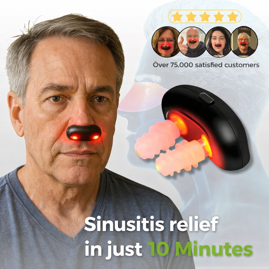 Light Therapy Device for Nasal Breathing | Cordless with Automatic Shut-off