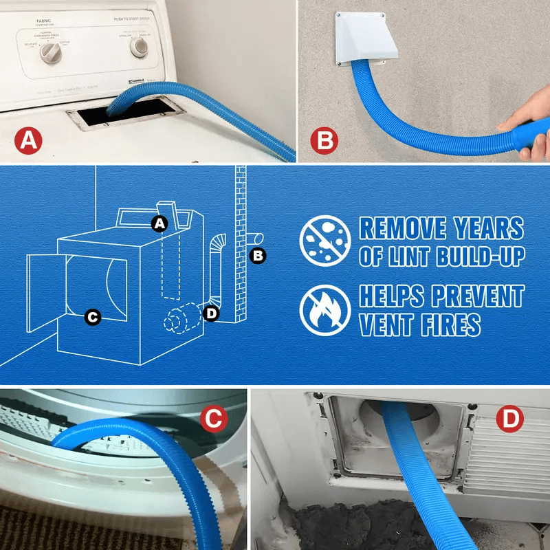 LintFree™ – Protect your home from fire hazards by effortlessly removing dust and lint.