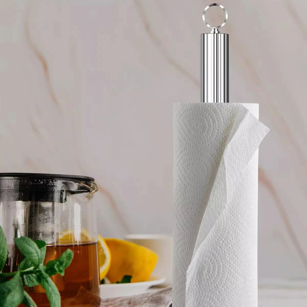 Stilvoller Küchenrollenhalter aus Edelstahl für moderne Küchen