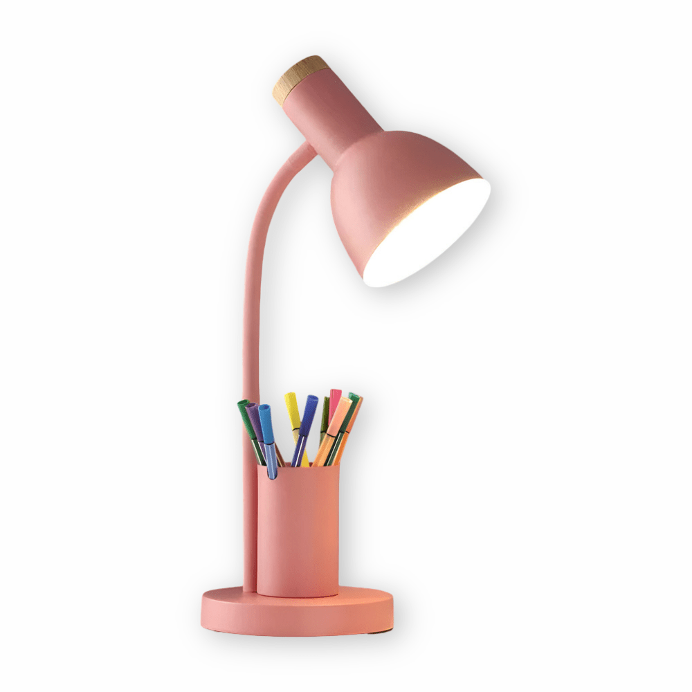 Elegante Schreibtischlampe mit Stifthalter – Für einen aufgeräumten Arbeitsplatz