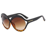 Übergroße Sonnenbrille mit UV400 Schutz - Runde Form, Modisch und Leicht