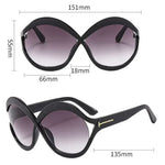 Übergroße Sonnenbrille mit UV400 Schutz - Runde Form, Modisch und Leicht
