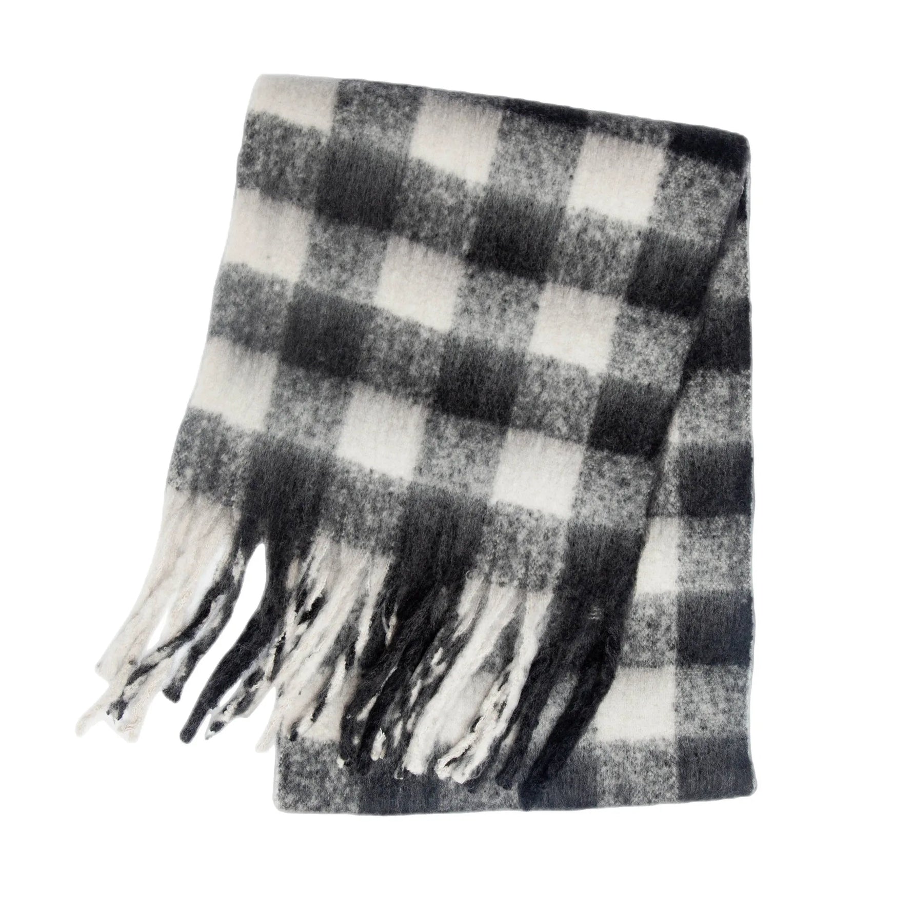Wärme und Stil: Eleganter Winter Schal im bunten Karomuster