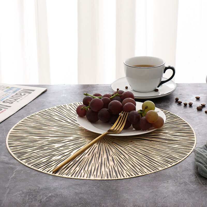Elegante runde Tischsets aus PVC – Stilvolle Platzdeckchen für Ihr Esszimmer