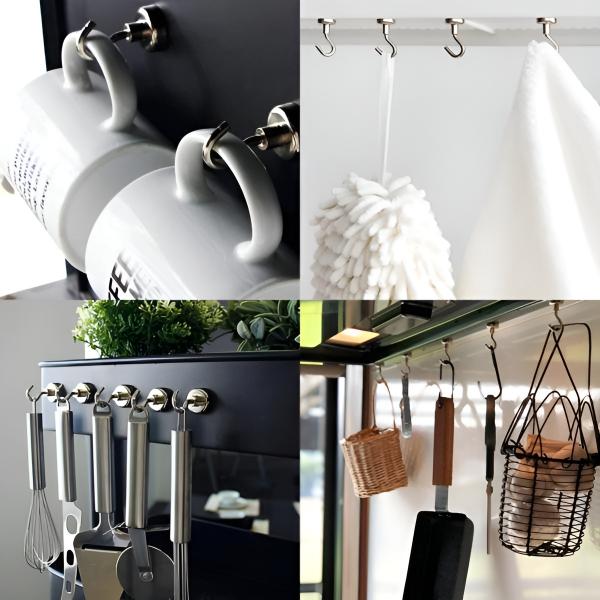 Magnetic Hooks with 10 kg Load Capacity for Versatile Applications