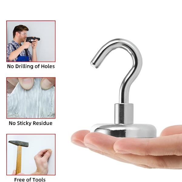 Magnetic Hooks with 10 kg Load Capacity for Versatile Applications