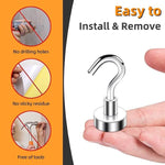 Magnetic Hooks with 10 kg Load Capacity for Versatile Applications