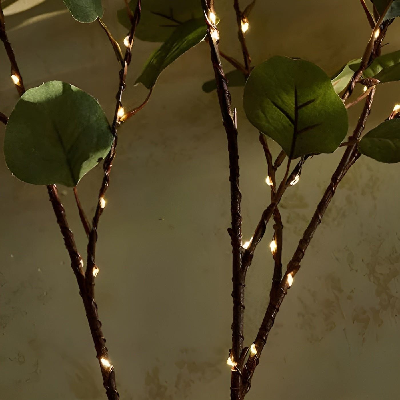 LED Lamp made from Natural Olive Branch – EverLeaf Light for Atmospheric Illumination
