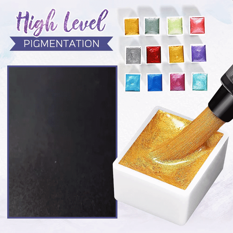 Strahlende Metallic-Aquarellfarben - 36 Farbnuancen für kreative Köpfe