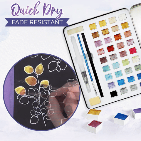 Strahlende Metallic-Aquarellfarben - 36 Farbnuancen für kreative Köpfe
