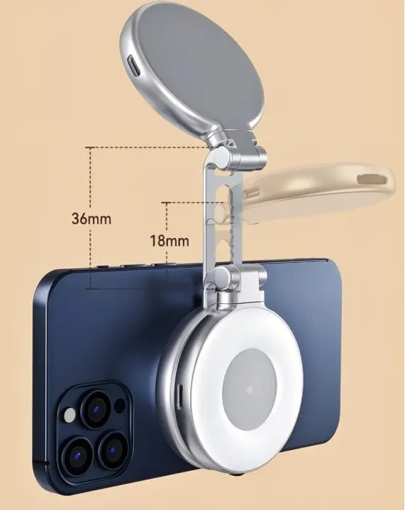 LumiClip Portable Ring Light for Selfies with Clip - Rechargeable and Magnetic